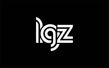 LGZ Yaratıcı Eşsiz Modern Harf Logosu Tasarımı. Benzersiz bir harf dizaynına sahip stilize logo, soyut minimalist estetik ve modern cazibe sunar.