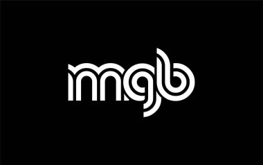 MGB Yaratıcı Eşsiz Modern Harf Logosu Tasarımı. Benzersiz bir harf dizaynına sahip stilize logo, soyut minimalist estetik ve modern cazibe sunar.