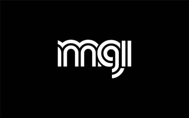 MGI Yaratıcı Eşsiz Modern Harf Logosu Tasarımı. Benzersiz bir harf dizaynına sahip stilize logo, soyut minimalist estetik ve modern cazibe sunar.