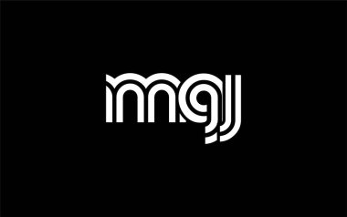 MGJ Yaratıcı Eşsiz Modern Harf Logosu Tasarımı. Benzersiz bir harf dizaynına sahip stilize logo, soyut minimalist estetik ve modern cazibe sunar.