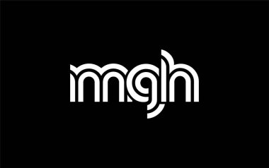 MGH Yaratıcı Eşsiz Modern Harf Logosu Tasarımı. Benzersiz bir harf dizaynına sahip stilize logo, soyut minimalist estetik ve modern cazibe sunar.