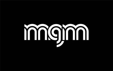 MGM Yaratıcı Eşsiz Modern Harf Logosu Tasarımı. Benzersiz bir harf dizaynına sahip stilize logo, soyut minimalist estetik ve modern cazibe sunar.