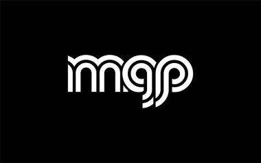 MGP Yaratıcı Eşsiz Modern Harf Logosu Tasarımı. Benzersiz bir harf dizaynına sahip stilize logo, soyut minimalist estetik ve modern cazibe sunar.