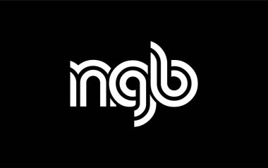 NGB Yaratıcı Eşsiz Modern Harf Logosu Tasarımı. Benzersiz bir harf dizaynına sahip stilize logo, soyut minimalist estetik ve modern cazibe sunar.