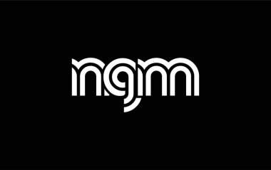 NGM Yaratıcı Eşsiz Modern Harf Logosu Tasarımı. Benzersiz bir harf dizaynına sahip stilize logo, soyut minimalist estetik ve modern cazibe sunar.