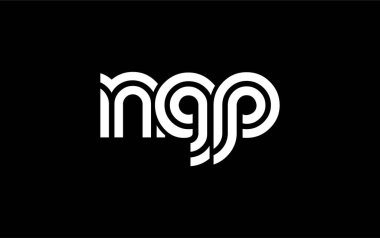 NGP Yaratıcı Eşsiz Modern Harf Logosu Tasarımı. Benzersiz bir harf dizaynına sahip stilize logo, soyut minimalist estetik ve modern cazibe sunar.