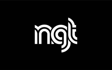 NGT Yaratıcı Eşsiz Modern Harf Logosu Tasarımı. Benzersiz bir harf dizaynına sahip stilize logo, soyut minimalist estetik ve modern cazibe sunar.