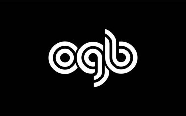 OGB Yaratıcı Eşsiz Modern Harf Logosu Tasarımı. Benzersiz bir harf dizaynına sahip stilize logo, soyut minimalist estetik ve modern cazibe sunar.