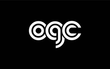 OGC Yaratıcı Eşsiz Modern Harf Logosu Tasarımı. Benzersiz bir harf dizaynına sahip stilize logo, soyut minimalist estetik ve modern cazibe sunar.