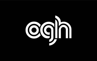 OGH Yaratıcı Eşsiz Modern Harf Logosu Tasarımı. Benzersiz bir harf dizaynına sahip stilize logo, soyut minimalist estetik ve modern cazibe sunar.