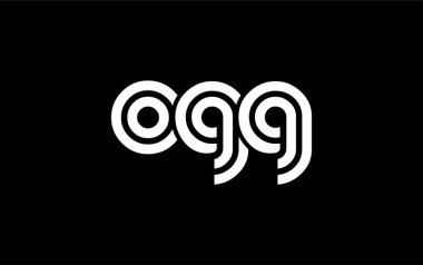 OGG Yaratıcı Eşsiz Modern Harf Logosu Tasarımı. Benzersiz bir harf dizaynına sahip stilize logo, soyut minimalist estetik ve modern cazibe sunar.