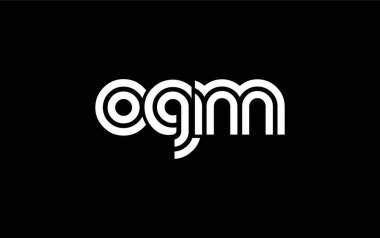OGM Yaratıcı Eşsiz Modern Harf Logosu Tasarımı. Benzersiz bir harf dizaynına sahip stilize logo, soyut minimalist estetik ve modern cazibe sunar.