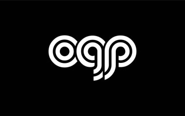 OGP Yaratıcı Eşsiz Modern Harf Logosu Tasarımı. Benzersiz bir harf dizaynına sahip stilize logo, soyut minimalist estetik ve modern cazibe sunar.