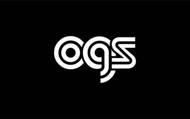 OGS Yaratıcı Eşsiz Modern Harf Logosu Tasarımı. Benzersiz bir harf dizaynına sahip stilize logo, soyut minimalist estetik ve modern cazibe sunar.