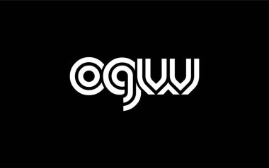 OGW Yaratıcı Eşsiz Modern Harf Logosu Tasarımı. Benzersiz bir harf dizaynına sahip stilize logo, soyut minimalist estetik ve modern cazibe sunar.