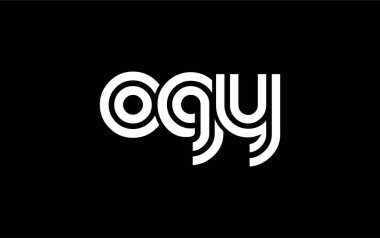 OGY Yaratıcı Eşsiz Modern Harf Logosu Tasarımı. Benzersiz bir harf dizaynına sahip stilize logo, soyut minimalist estetik ve modern cazibe sunar.