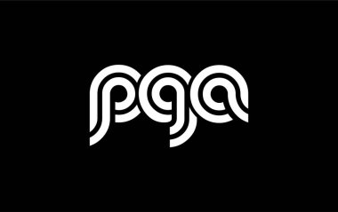 PGA Yaratıcı Eşsiz Modern Harf Logosu Tasarımı. Benzersiz bir harf dizaynına sahip stilize logo, soyut minimalist estetik ve modern cazibe sunar.