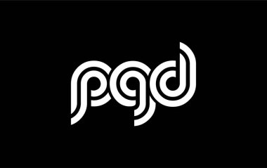 PGD Yaratıcı Eşsiz Modern Harf Logosu Tasarımı. Benzersiz bir harf dizaynına sahip stilize logo, soyut minimalist estetik ve modern cazibe sunar.