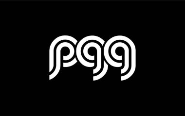 PGG Yaratıcı Eşsiz Modern Harf Logosu Tasarımı. Benzersiz bir harf dizaynına sahip stilize logo, soyut minimalist estetik ve modern cazibe sunar.
