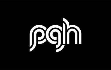 PGH Yaratıcı Eşsiz Modern Harf Logosu Tasarımı. Benzersiz bir harf dizaynına sahip stilize logo, soyut minimalist estetik ve modern cazibe sunar.