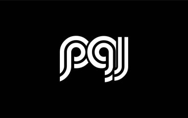 PGJ Yaratıcı Eşsiz Modern Harf Logosu Tasarımı. Benzersiz bir harf dizaynına sahip stilize logo, soyut minimalist estetik ve modern cazibe sunar.
