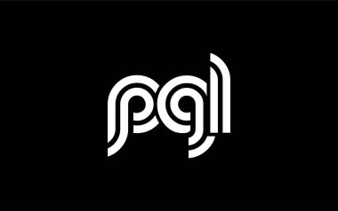 PGL Yaratıcı Eşsiz Modern Harf Logosu Tasarımı. Benzersiz bir harf dizaynına sahip stilize logo, soyut minimalist estetik ve modern cazibe sunar.