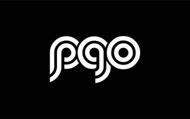 PGO Yaratıcı Eşsiz Modern Harf Logosu Tasarımı. Benzersiz bir harf dizaynına sahip stilize logo, soyut minimalist estetik ve modern cazibe sunar.