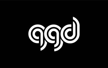 QGD Yaratıcı Eşsiz Modern Harf Logosu Tasarımı. Benzersiz bir harf dizaynına sahip stilize logo, soyut minimalist estetik ve modern cazibe sunar.
