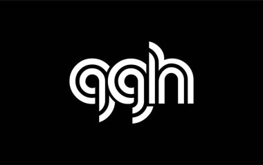 QGH Yaratıcı Eşsiz Modern Harf Logosu Tasarımı. Benzersiz bir harf dizaynına sahip stilize logo, soyut minimalist estetik ve modern cazibe sunar.