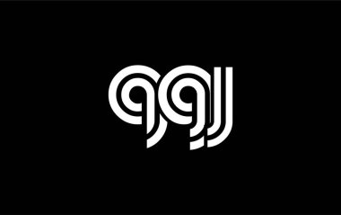 QGJ Yaratıcı Eşsiz Modern Harf Logosu Tasarımı. Benzersiz bir harf dizaynına sahip stilize logo, soyut minimalist estetik ve modern cazibe sunar.