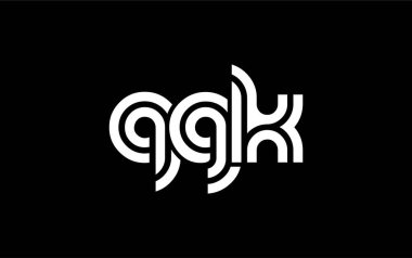 QGK Yaratıcı Eşsiz Modern Harf Logosu Tasarımı. Benzersiz bir harf dizaynına sahip stilize logo, soyut minimalist estetik ve modern cazibe sunar.