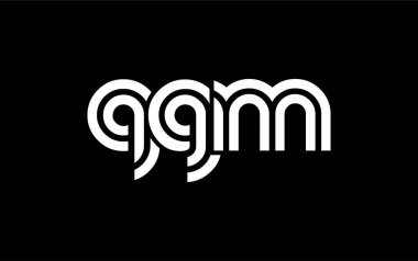 QGM Yaratıcı Eşsiz Modern Harf Logosu Tasarımı. Benzersiz bir harf dizaynına sahip stilize logo, soyut minimalist estetik ve modern cazibe sunar.