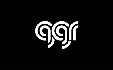 QGR Yaratıcı Eşsiz Modern Harf Logosu Tasarımı. Benzersiz bir harf dizaynına sahip stilize logo, soyut minimalist estetik ve modern cazibe sunar.