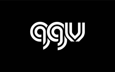 QGV Yaratıcı Eşsiz Modern Harf Logosu Tasarımı. Benzersiz bir harf dizaynına sahip stilize logo, soyut minimalist estetik ve modern cazibe sunar.