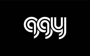 QGY Yaratıcı Eşsiz Modern Harf Logosu Tasarımı. Benzersiz bir harf dizaynına sahip stilize logo, soyut minimalist estetik ve modern cazibe sunar.