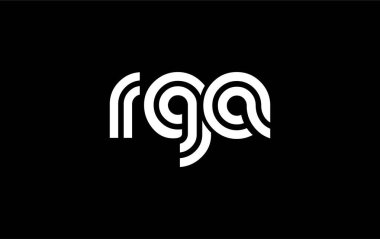 RGA Yaratıcı Eşsiz Modern Harf Logosu Tasarımı. Benzersiz bir harf dizaynına sahip stilize logo, soyut minimalist estetik ve modern cazibe sunar.