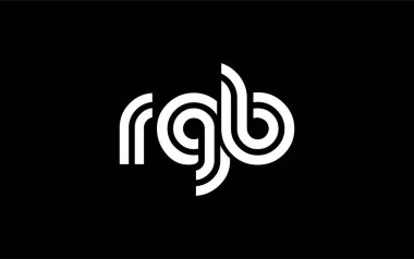 RGB Yaratıcı Eşsiz Modern Harf Logosu Tasarımı. Benzersiz bir harf dizaynına sahip stilize logo, soyut minimalist estetik ve modern cazibe sunar.