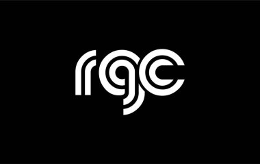 RGC Yaratıcı Eşsiz Modern Harf Logosu Tasarımı. Benzersiz bir harf dizaynına sahip stilize logo, soyut minimalist estetik ve modern cazibe sunar.