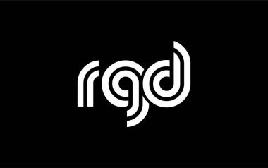RGD Yaratıcı Eşsiz Modern Harf Logosu Tasarımı. Benzersiz bir harf dizaynına sahip stilize logo, soyut minimalist estetik ve modern cazibe sunar.