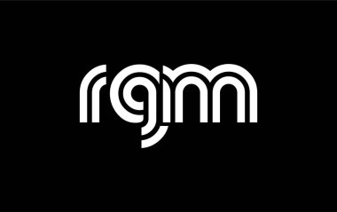 RGM Yaratıcı Eşsiz Modern Harf Logosu Tasarımı. Benzersiz bir harf dizaynına sahip stilize logo, soyut minimalist estetik ve modern cazibe sunar.