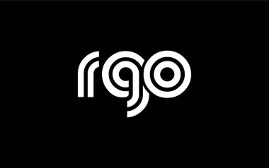 RGO Yaratıcı Eşsiz Modern Harf Logosu Tasarımı. Benzersiz bir harf dizaynına sahip stilize logo, soyut minimalist estetik ve modern cazibe sunar.