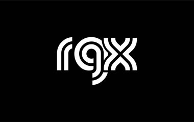 RGX Yaratıcı Eşsiz Modern Harf Logosu Tasarımı. Benzersiz bir harf dizaynına sahip stilize logo, soyut minimalist estetik ve modern cazibe sunar.