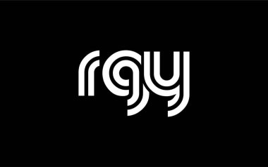 RGY Yaratıcı Eşsiz Modern Harf Logosu Tasarımı. Benzersiz bir harf dizaynına sahip stilize logo, soyut minimalist estetik ve modern cazibe sunar.