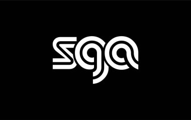 SGA Yaratıcı Eşsiz Modern Harf Logosu Tasarımı. Benzersiz bir harf dizaynına sahip stilize logo, soyut minimalist estetik ve modern cazibe sunar.