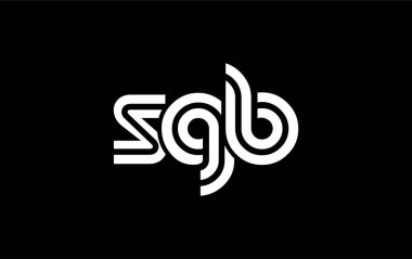 SGB Yaratıcı Eşsiz Modern Harf Logosu Tasarımı. Benzersiz bir harf dizaynına sahip stilize logo, soyut minimalist estetik ve modern cazibe sunar.