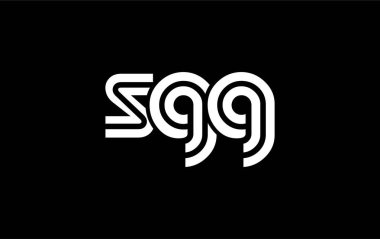 SGG Yaratıcı Eşsiz Modern Harf Logosu Tasarımı. Benzersiz bir harf dizaynına sahip stilize logo, soyut minimalist estetik ve modern cazibe sunar.
