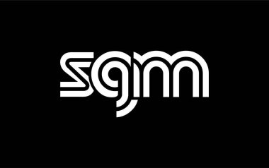SGM Yaratıcı Eşsiz Modern Harf Logosu Tasarımı. Benzersiz bir harf dizaynına sahip stilize logo, soyut minimalist estetik ve modern cazibe sunar.