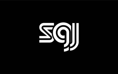 SGJ Yaratıcı Eşsiz Modern Harf Logosu Tasarımı. Benzersiz bir harf dizaynına sahip stilize logo, soyut minimalist estetik ve modern cazibe sunar.