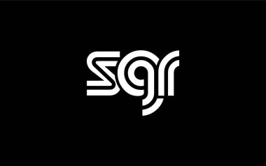 SGR Yaratıcı Eşsiz Modern Harf Logosu Tasarımı. Benzersiz bir harf dizaynına sahip stilize logo, soyut minimalist estetik ve modern cazibe sunar.