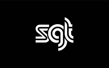 SGT Yaratıcı Eşsiz Modern Harf Logosu Tasarımı. Benzersiz bir harf dizaynına sahip stilize logo, soyut minimalist estetik ve modern cazibe sunar.